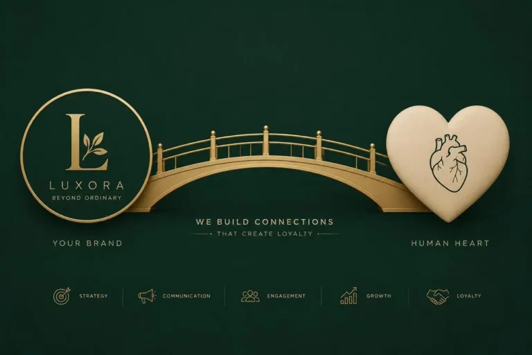 Brand strategy connection bridge concept by Mubashirahub